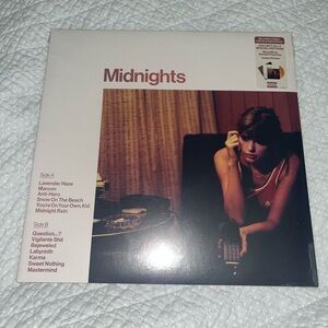 NEW SEALED Taylor Swift Midnights Blood Moon with HAND SIGNED PHOTO Vinyl LP
